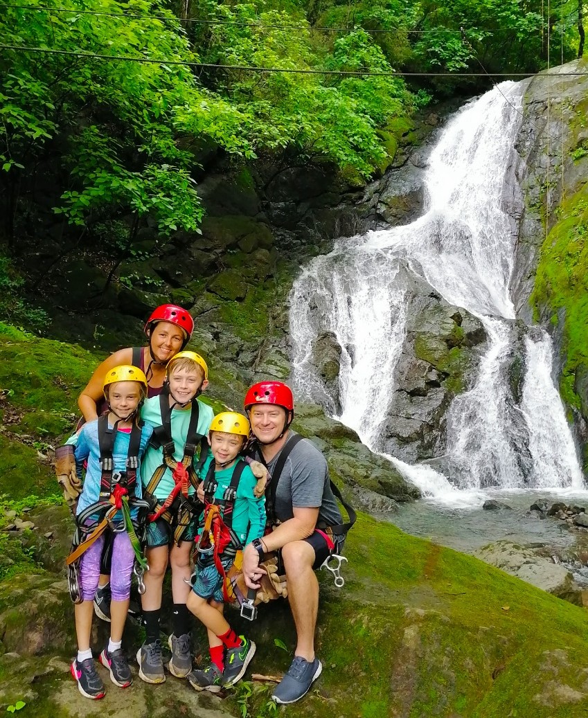 11 Waterfall zip line family