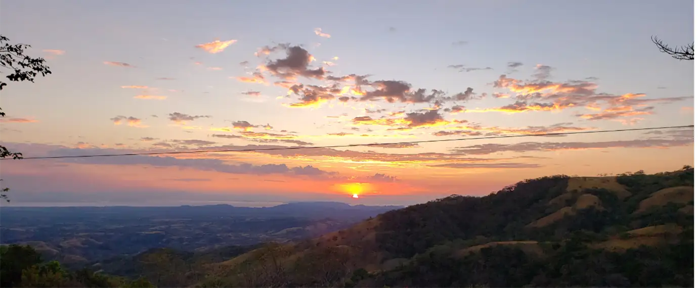 Sundown from the lotes Vista Golfo